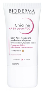 法国BIODERMA -Créaline AR BB霜敏感舒颜修护抗发红防晒30 40ml