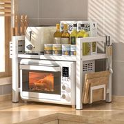 厨房微波炉置物架金属多层厨房台面收纳烤箱置物架可调节高度