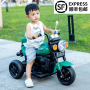 儿童电动摩托车可坐人充电玩具，车1-3-6岁双驱宝宝，遥控三轮车童车