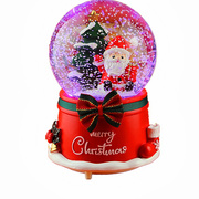 圣诞老人礼物生日小朋友创意盒送礼物圣诞节生男女音乐水晶球孩子