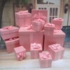 特大60cm正方形粉色盒生日礼物，盒拍照道具，盒橱窗摆设推头纸盒