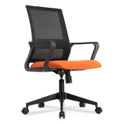 欧宝美办公椅时尚简约电脑椅人体工学椅橘色坐垫转椅