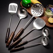 304不锈钢锅铲厨具套装 木柄炒菜铲子汤勺漏勺炒菜勺厨房用具用品