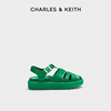 charles&keith女鞋，ck1-70380865编织厚底，罗马鞋凉鞋