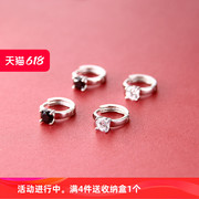 S925纯银耳扣女简约气质小巧圆圈耳环网红百搭新潮款冷淡风养耳洞