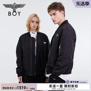 月夜银环BOYLONDON短款棉服秋冬季情侣同款休闲外套N29008