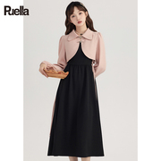 拉夏贝尔puella法式气质甜美套装，连衣裙女秋季穿搭小个子显瘦裙子