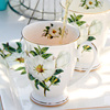 杯子陶瓷创意欧式马克杯，带盖大容量骨瓷，水杯早餐杯牛奶咖啡杯轻奢