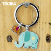 德国troika创意钥匙扣小象挂件钥匙链，包包挂饰可爱送女生礼物精致
