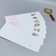 邮票信封可邮寄白色信封，(10个)10种图案随机可邮寄监狱看守所