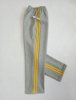 秋冬季款中小学生男女浅灰色两条黄色杠纯棉校服裤宽松版运动长裤