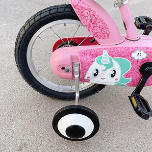 迪卡侬儿童自行车辅助轮1416寸童车，专用辅助轮单车配件侧轮轮子