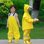 。儿童单独雨裤儿童雨衣背带，雨裤连体安吉游戏服两用款防水全身男