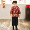 唐装男童冬中式礼服男童宝宝汉服，儿童加厚中国风新年装复古拜年服