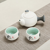 陶瓷功夫茶具小套装茶杯茶壶，旅行包户外便携随身单个人(单个人)泡茶器定制