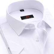 棉质透气免烫白衬衫男士商务职业装，正装短袖衬衫，修身长袖大码衬衫