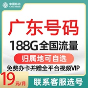 广东广州深圳佛山中山东莞惠州江门珠海归属地移动流量卡5g电话卡