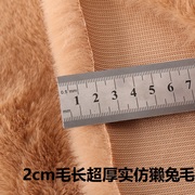 2cm毛加厚特厚仿獭兔毛绒布料服装毛领大衣马甲内搭地毯装饰布料
