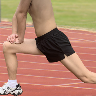 专业马拉松体育生田径短裤三分裤跑步短裤，男运动健身训练速干短裤