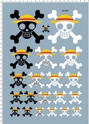 62789 海贼王海盗船骷髅头纸模模型水贴纸订做定制