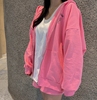 韩国春秋季女士毛圈，棉连帽休闲卫衣外套，短裤套装运动粉色显瘦