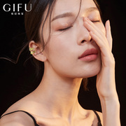 gifu925纯银侧耳骨夹耳环2021年潮，珍珠耳钉耳饰，耳夹无耳洞女