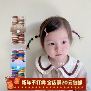 婴儿童高弹力(高弹力，)不伤发橡皮筋宝宝扎头迷你发圈，糖果色发绳小女孩头绳