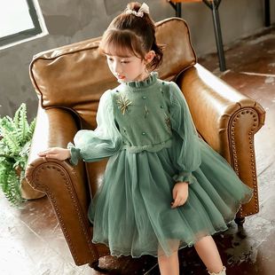 儿童裙子秋季小女孩衣服，女韩版女童春秋，2022中大童女孩公主裙