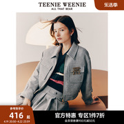 teenieweenie小熊奥莱绵羊毛，毛呢外套短款小个子，大衣女装秋冬