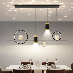 星空灯风格餐厅灯，吊灯北欧现代简约长条灯吧台灯创意个性灯具