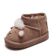 冬季宝宝鞋子男一岁女小童雪地靴保暖棉鞋冬款加绒婴儿软底学步鞋