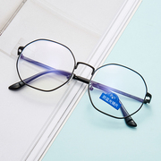 防蓝光不累眼电脑眼镜韩版潮男平面眼镜女潮款个性网红复古无度数