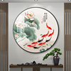 新中式客厅装饰画水墨山水，沙发背景墙画圆形，组合挂画餐厅卧室壁画