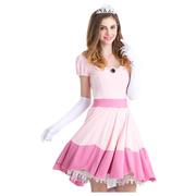 超级玛丽童话故事公主角色扮演粉色公主服制服cosplay