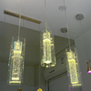 智能水晶柱餐厅吊灯吧台创意，3头现代简约气泡玻璃罩客厅橱窗床头