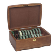 高档手镯盒20位翡翠，玉镯收纳箱珠宝盒，实木大容量绒布展示木质盒子