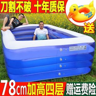 室外游泳池家用大人加厚充气儿童折叠加高气垫院子家庭式超大号