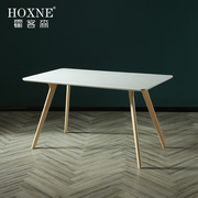 霍客森北欧ins轻奢长方形桌，家用餐厅桌子现代简约小户型实木餐桌