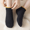 袜子女士加绒加厚保暖珊瑚，绒低帮短袜硅胶，防滑睡眠成人居家地板袜
