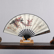 8寸折扇绢布雕刻印刷丝绸定制中国风男女舞蹈转扇古韵扇子