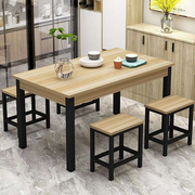 长条餐桌椅小餐桌，商用长方形早餐店经济型吃饭桌子，面馆桌椅套餐。