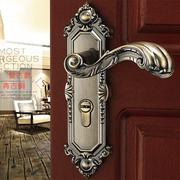 欧式门锁室内卧室家用机械门锁具套装把手实木门锁具房门锁三件套