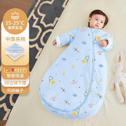 一岁宝宝睡袋秋冬款儿童婴幼儿，0一6月新生儿，包裹防踢被加厚防寒跨