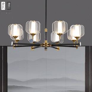 新中式客厅吊灯中国风全铜禅意卧室灯现代简约餐厅灯具设计师