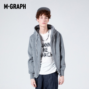 m-graph卓卡潮牌男装青春，流行时尚宽松休闲连帽运动修身卫衣外套