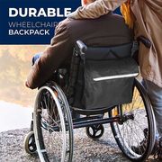 轮椅侧边挂袋轮椅后反光条收纳袋推车大容量便携折叠储物挂包