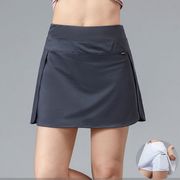 夏季运动短裙速干假两件防走光网球羽毛球裙子户外健身跑步半身裙