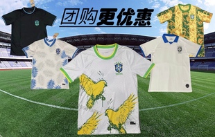 2223巴西国家队球衣男t恤短袖上衣夏季球衫，运动服球迷足球训练服