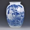 景德镇陶瓷器名人名作新中式，手绘青花瓷瓶，家居装饰工艺品客厅摆件