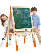 七巧板家用支架式小黑板无尘画画板宝宝，幼儿童涂鸦画架磁性写字板